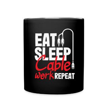 Funny Audiovisual Technician AV Tec - Full Colour Mug - black - Front