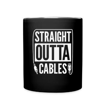 Funny Audiovisual Technician AV Tec - Full Colour Mug - black - Front