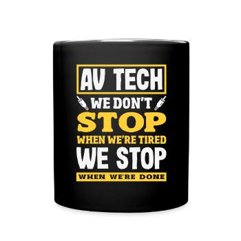 Funny Audiovisual Technician AV Tec - Full Colour Mug - black - Front