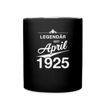 100e anniversaire Légendaire Avril 1925 Volume 25 - Mug uni - noir - Devant