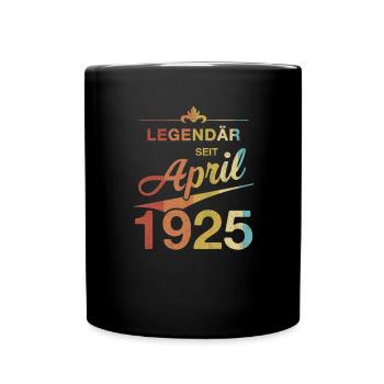 100e anniversaire Légendaire Avril 1925 Volume 25 - Mug uni - noir - Devant