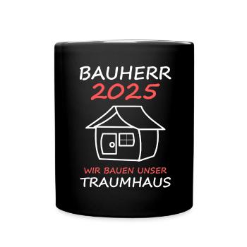 Builder 2025 Gift Men Men's House Building - Full Colour Mug - black - Front