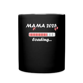 Maman 2025 Cadeau Femmes Dames Mère Enceinte - Mug uni - noir - Devant