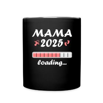 Maman 2025 Cadeau Femmes Dames Mère Enceinte - Mug uni - noir - Devant