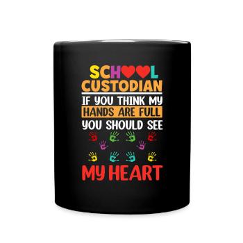 Si vous pensez que mes mains sont pleines d’école de conciergerie - Mug uni - noir - Devant
