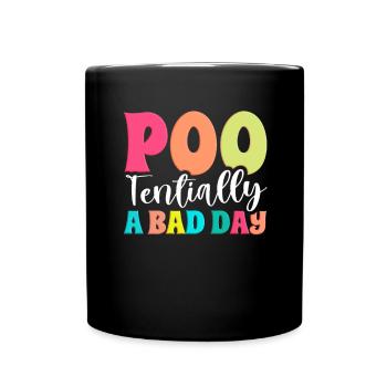 Funny Cooped Me Bathroom Meme - Full Colour Mug - black - Front