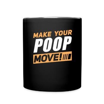 Funny Cooped Me Bathroom Meme - Full Colour Mug - black - Front