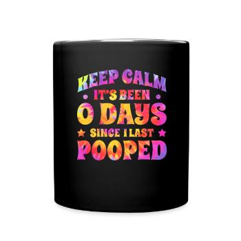 Funny Cooped Me Bathroom Meme - Full Colour Mug - black - Front
