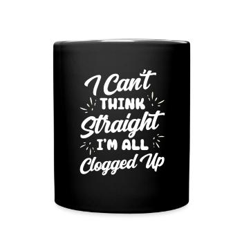 Funny Cooped Me Bathroom Meme - Full Colour Mug - black - Front