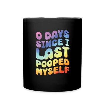 Funny Cooped Me Bathroom Meme - Full Colour Mug - black - Front