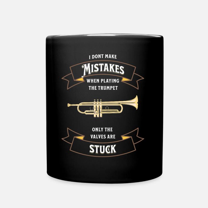 I don't make mistakes when playing the Trumpet - Full Colour Mug - black