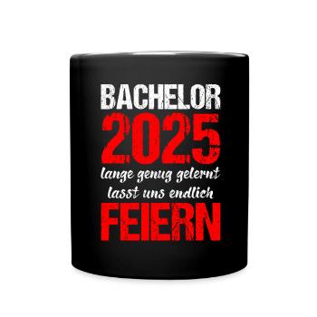 Bachelor 2025 Assez appris Cadeau Etudiant Uni - Mug uni - noir - Devant