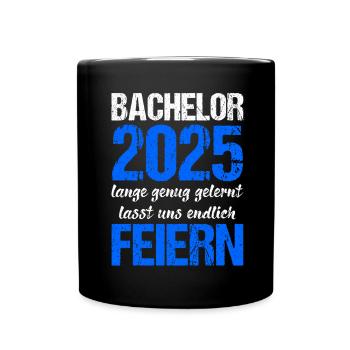 Bachelor 2025 Assez appris Cadeau Etudiant Uni - Mug uni - noir - Devant