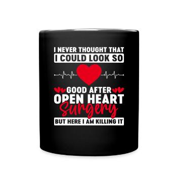 So Good After Open Heart Surgery Cardiac CABG - Full Colour Mug - black - Front