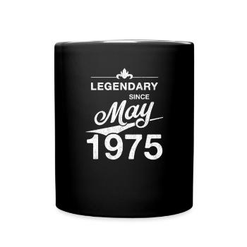 50th Birthday Legendary since May 1975 Volume 75 - Full Colour Mug - black - Front