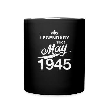 80th Birthday Legendary since May 1945 Volume 45 - Full Colour Mug - black - Front
