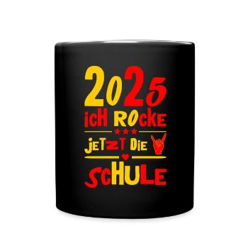 School Child 2025 Young Girls School Enrollment 2025 Decoration - Full Colour Mug - black - Front