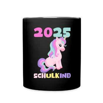 School Child 2025 Young Girls School Enrollment 2025 Decoration - Full Colour Mug - black - Front