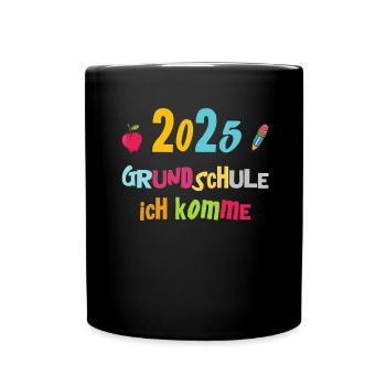 School Child 2025 Young Girls School Enrollment 2025 Decoration - Full Colour Mug - black - Front