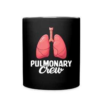 Pulmonary Crew Funny Respiratory Peds RT - Full Colour Mug - black - Front
