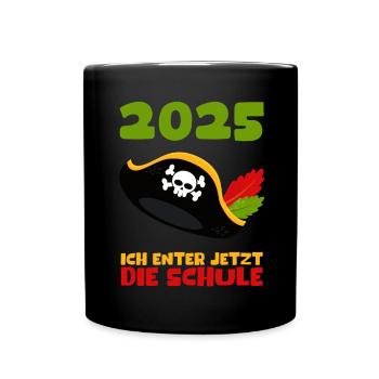 School Child 2025 Young Girls School Enrollment 2025 Decoration - Full Colour Mug - black - Front