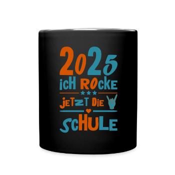School Child 2025 Young Girls School Enrollment 2025 Decoration - Full Colour Mug - black - Front