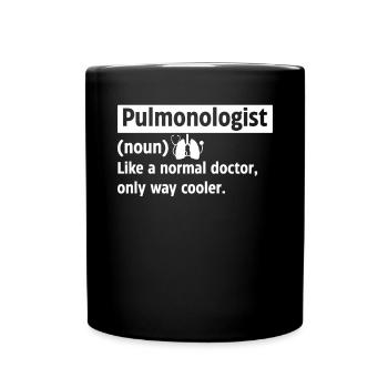 Pulmonologist Funny Definition Peds RT Pulmonary - Full Colour Mug - black - Front