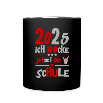 School Child 2025 Young Girls School Enrollment 2025 Decoration - Full Colour Mug - black - Front