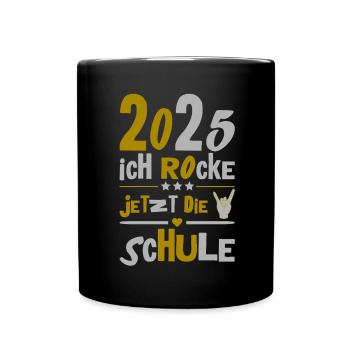 Écolier 2025 Inscription des jeunes filles à l’école 2025 Décoration - Mug uni - noir - Devant