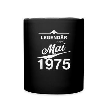50th Birthday Legendary since May 1975 Volume 75 - Full Colour Mug - black - Front
