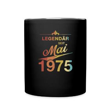 50th Birthday Legendary since May 1975 Volume 75 - Full Colour Mug - black - Front