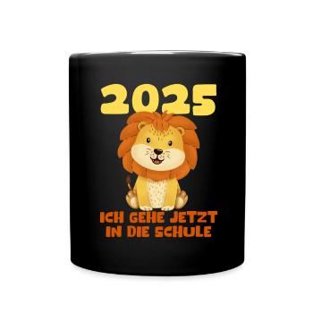 School Child 2025 Young Girls School Enrollment 2025 Decoration - Full Colour Mug - black - Front
