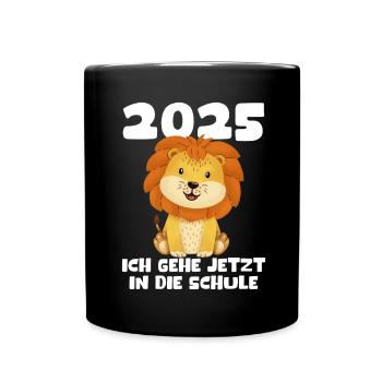 School Child 2025 Young Girls School Enrollment 2025 Decoration - Full Colour Mug - black - Front