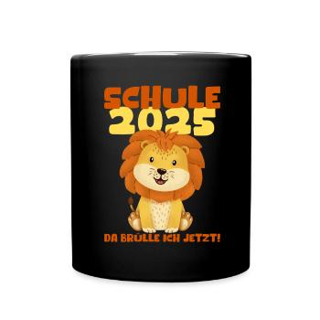 School Child 2025 Young Girls School Enrollment 2025 Decoration - Full Colour Mug - black - Front