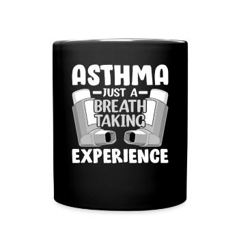 Asthme À couper le souffle Expérience drôle Pulmonaire - Mug uni - noir - Devant