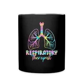 Inhalothérapeute Tie Dye Healthcare Lung - Mug uni - noir - Devant