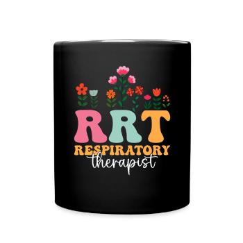 Inhalothérapeute Boho Flowers Healthcare - Mug uni - noir - Devant