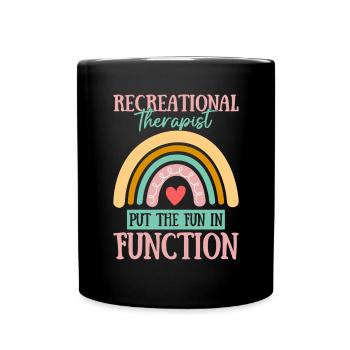 Recreational Therapist Funny Leisure Therapeutic - Full Colour Mug - black - Front