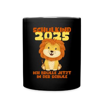 School Child 2025 Young Girls School Enrollment 2025 Decoration - Full Colour Mug - black - Front
