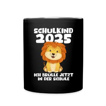 School Child 2025 Young Girls School Enrollment 2025 Decoration - Full Colour Mug - black - Front