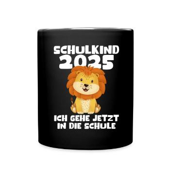School Child 2025 Young Girls School Enrollment 2025 Decoration - Full Colour Mug - black - Front
