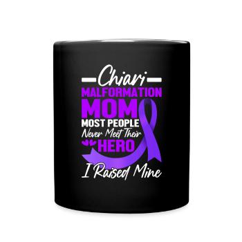 Chiari Malformation Mom Lila Schleife ACM - Tasse einfarbig - Schwarz - Vorne