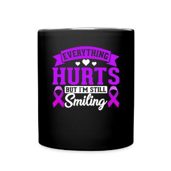 Everything Hurts Chiari Malformation ACM Purple - Full Colour Mug - black - Front