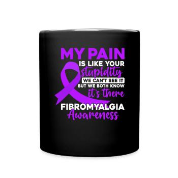 Ma douleur est comme ta stupidité violette - Mug uni - noir - Devant