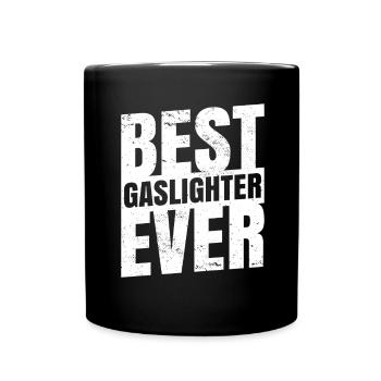 Echtes Professionelles Gaslighting - Tasse einfarbig - Schwarz - Vorne
