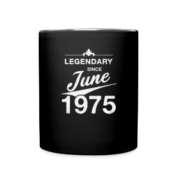 50th Birthday Legendary since June 1975 Volume 75 - Full Colour Mug - black - Front