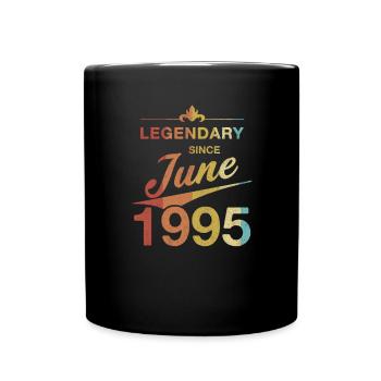 30th Birthday Legendary since June 1995 Born in '95 - Full Colour Mug - black - Front