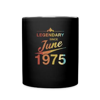 50th Birthday Legendary since June 1975 Volume 75 - Full Colour Mug - black - Front
