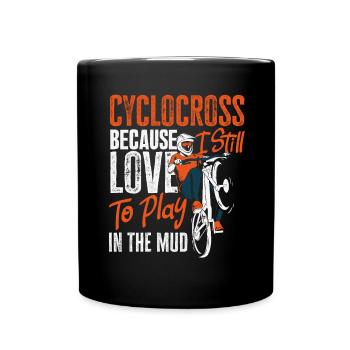Gravel Bike Cyclocross With Cyclocross - Full Colour Mug - black - Front
