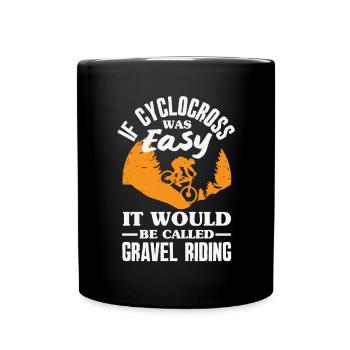 Gravel Bike Cyclocross With Cyclocross - Full Colour Mug - black - Front